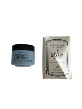 L'Occitane LE SAVON SHEA BODY SOAP & KARITÉ CONFORT RICH BODY CREAM. BRAND NEW